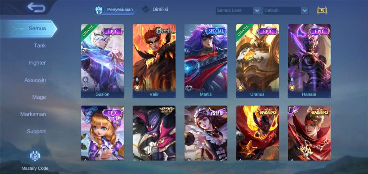 Akun Mobile Legend